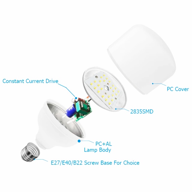 Đèn LED búp trụ̣ ESNCO tiết kiệm điện 10W 20W 30W 40W 50W