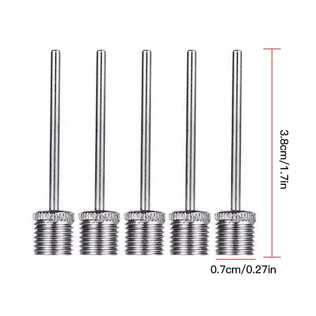 Bộ 5 Kim Bơm Hơi Bằng Thép Không Gỉ Chuyên Dụng Cho Bóng Đá / Bóng Rổ