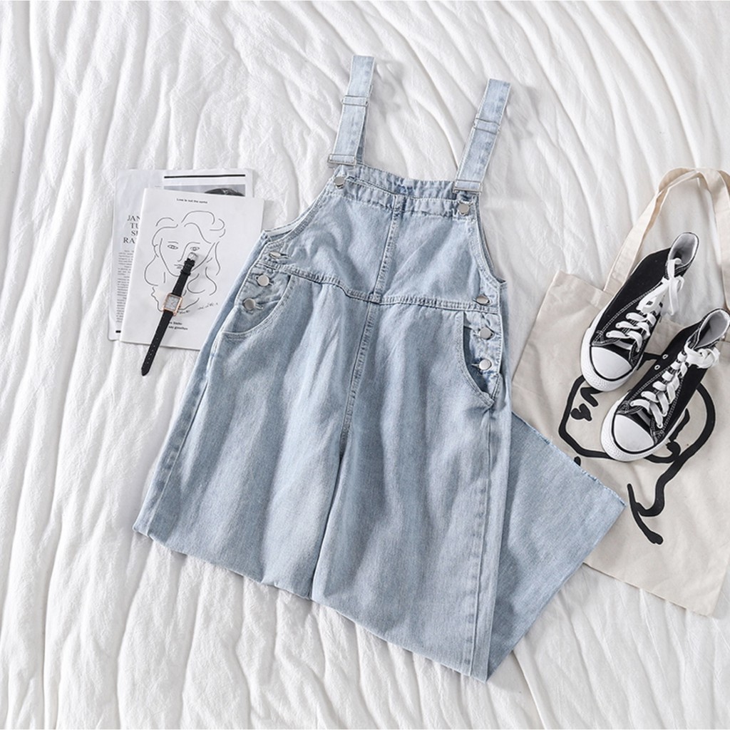 ORDER - Quần bò,jean yếm ống suông Ulzzang (Có ảnh thật)
