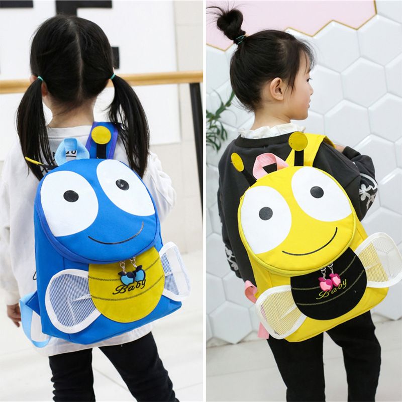 Balo Đi Học Mini In Họa Tiết Chú Ong Dễ Thương Vui Nhộn Cho Bé
