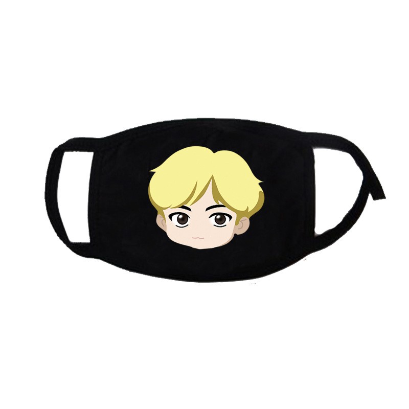 Khẩu trang BTS cartoon 2020 - Khẩu trang vải BTS