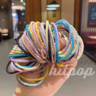 Dây buộc tóc co giãn màu trơn dễ thương cho nữ
