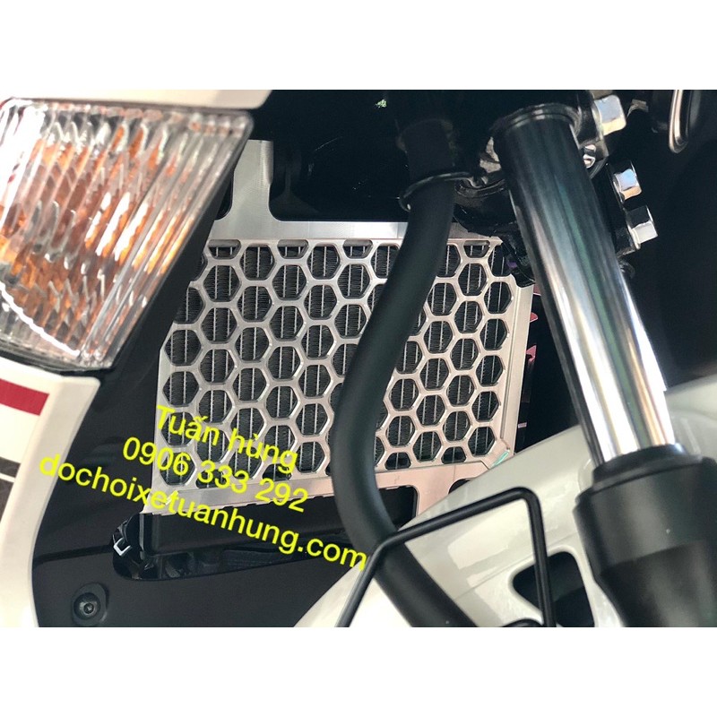 Che két nước Exciter 155 /ex155  kiểu indo nhôm CNC cao cấp - bảo vệ két nước ex155 - đồ chơi xe ex155