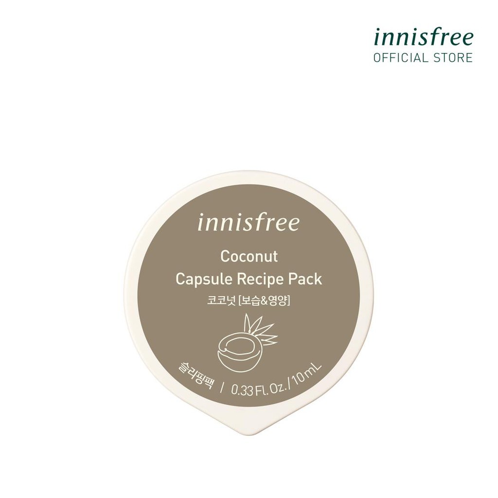 [Mã COSIF03 giảm 10% đơn 400K] Mặt nạ ngủ dạng hủ từ dừa innisfree Capsule Recipe Pack Coconut 10ml