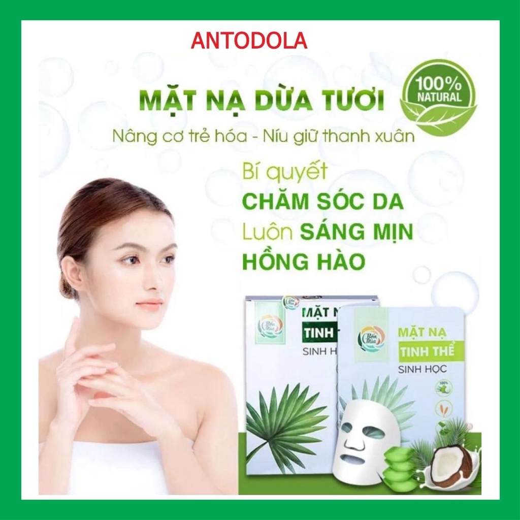 [Hộp 5 Miếng] Mặt nạ dừa tươi, Mặt Nạ Tinh Thể Sinh Học Bốn Mùa