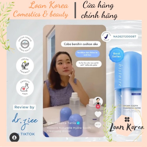 Nước tẩy trang lợi khuẩn loại bỏ bụi bẩn, bã nhờn HYDRA SOOTH CLEANSING WATER 500ml