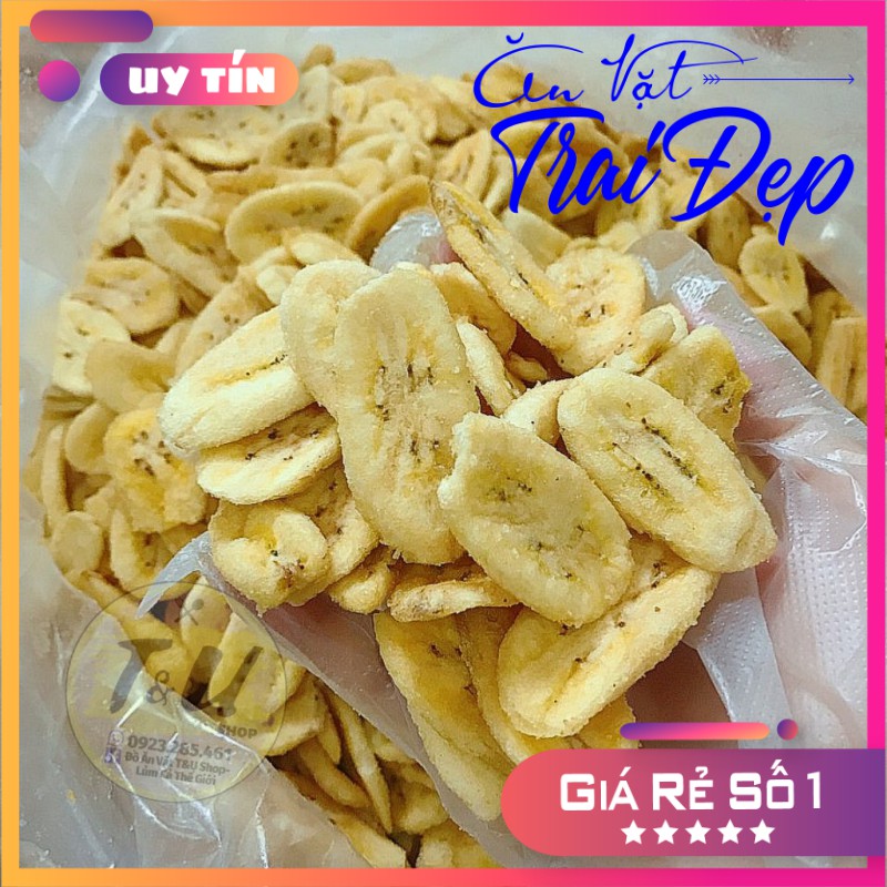 Chuối Cao Sấy Giòn hủ Pet 300g - Trai Đẹp Snack