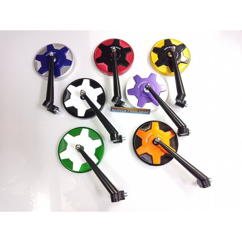 Gương chiếu hậu xe máy mẫu tròn đĩa bay chân 10li