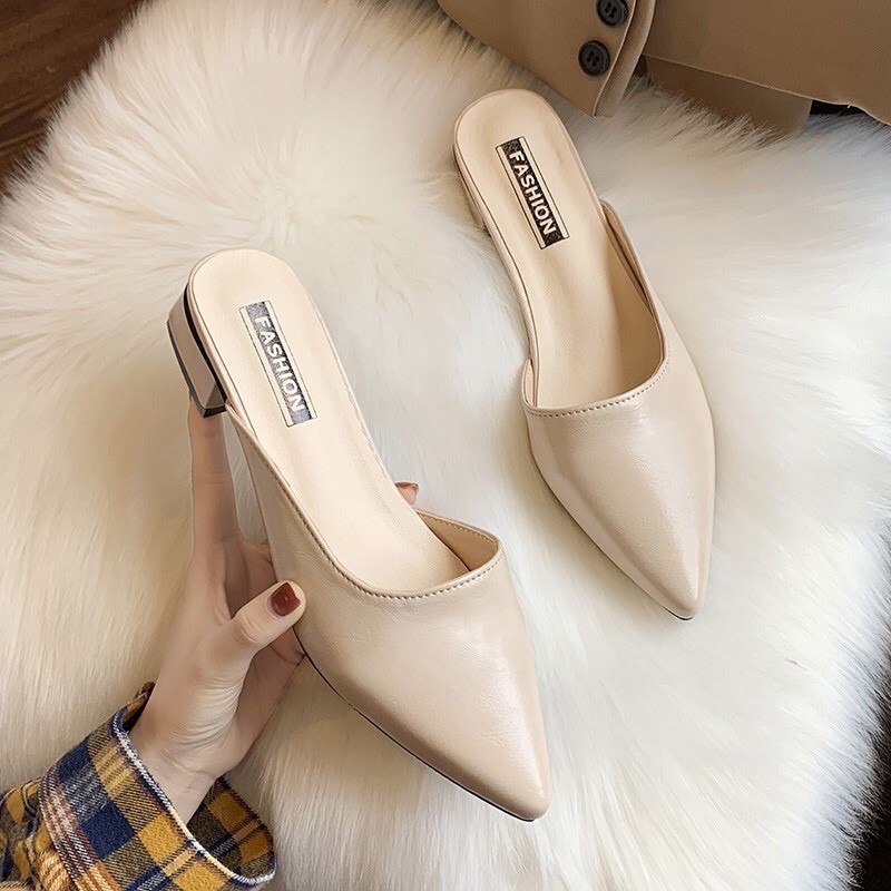 Sục nữ da mềm mũi nhọn đế 3cm