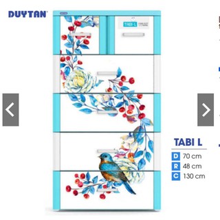 Tủ nhựa duy tân tabi l 5 tầng 6 ngăn - nhiều hoa văn
