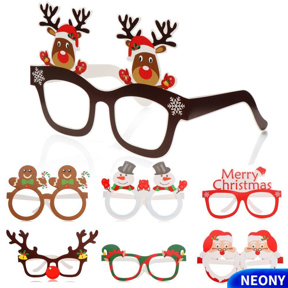 Bộ 9 mắt kính họa tiết giáng sinh/tuần lộc/ông già noel/tuần lộc làm phụ kiện chụp ảnh cho bé | BigBuy360 - bigbuy360.vn