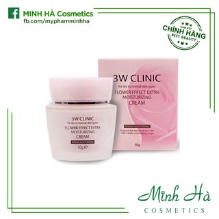 Kem dưỡng ẩm 3W Clinic Flower Effect Extra Moisturizing Cream