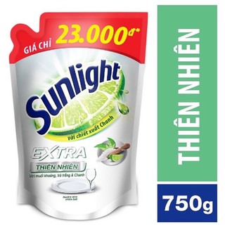 Combo 3 túi nước rửa chén sunlight lô hội 750ml