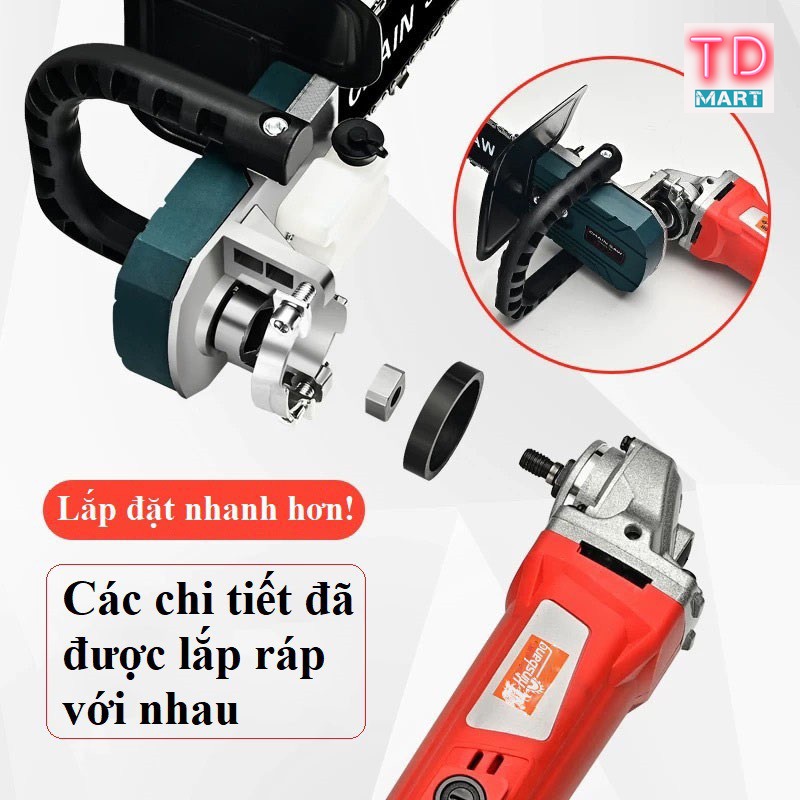 Bộ lam xích gắn máy mài thế hệ mới  Dễ dàng tháo lắp dùng cho tất cả các loại máy mài