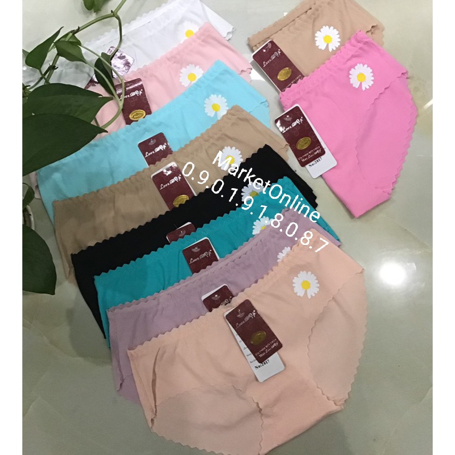 COMBO 10 QUẦN LÓT SU HOA CÚC, LƯNG THUN MÃ 2017[FREESIZE DƯỚI 55kg]