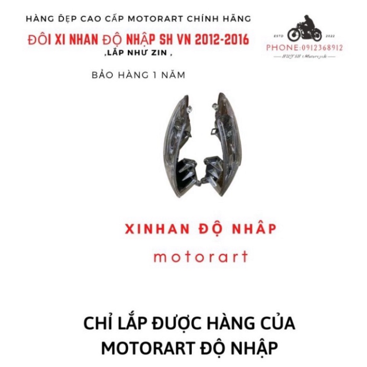 Xi Nhan Trước SH Ý Độ Cho SH 2012-2016 Độ Nhập Motorart ( Trường Phúc) Ảnh thật Sp