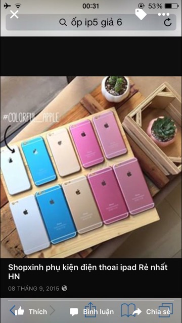 Ốp ip5/6/6plus đẹp lung link