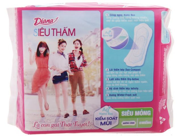 Băng vệ sinh Diana không cánh 8 miếng