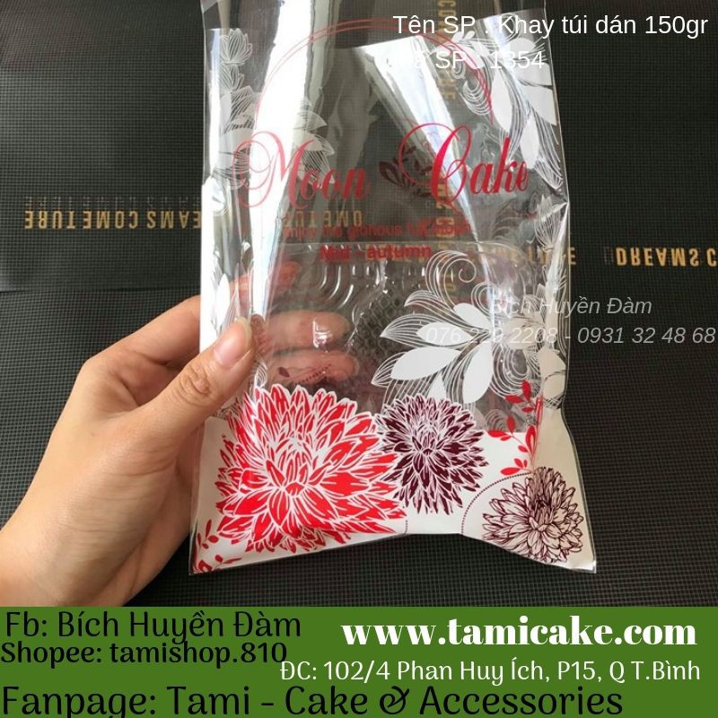 100 KHAY TÚI (DÁN) ĐỰNG BÁNH TRUNG THU 150G