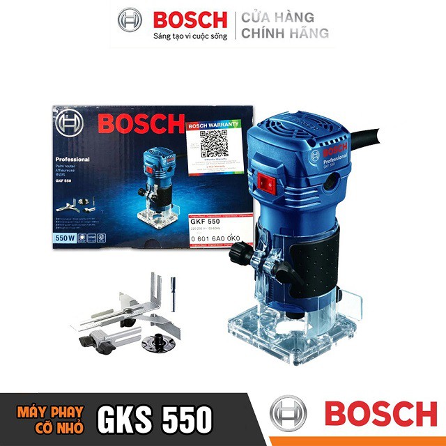 [CHÍNH HÃNG] Máy Phay Cầm Tay Bosch GKF 550 (6MM-550W), Giá Đại Lý Cấp 1, Bảo Hành Tại Các TTBH Toàn Quốc