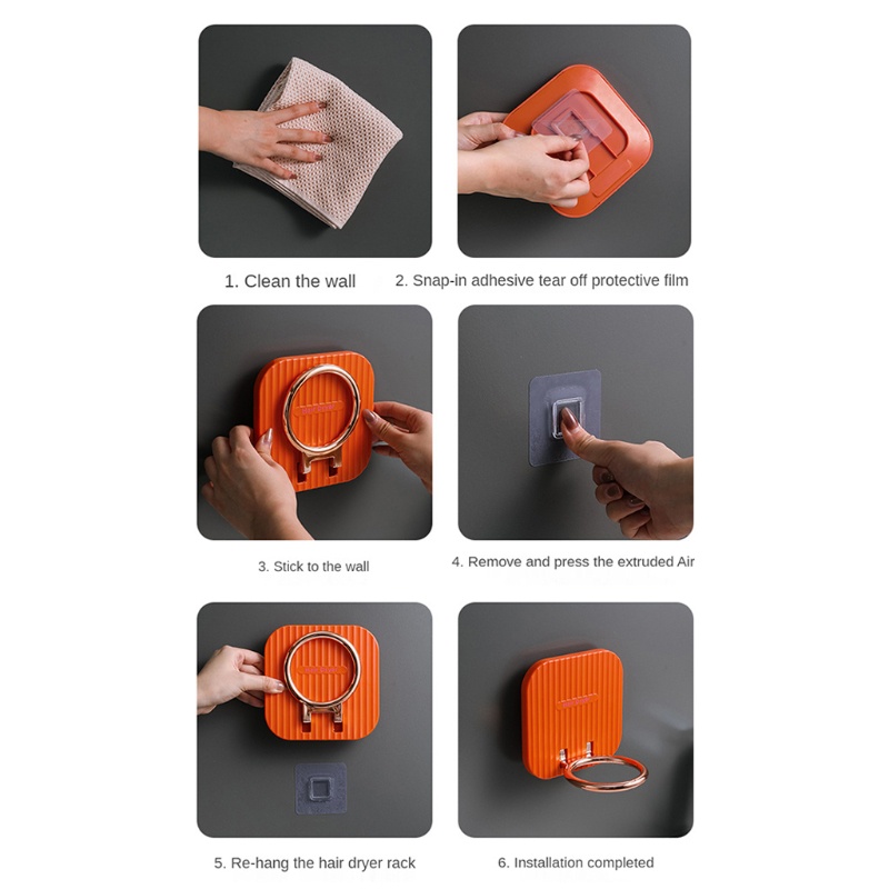 Giá Đỡ Máy Sấy Tóc Gắn Tường Có Thể Gập Lại Tiện Dụng Cho Phòng Tắm Khách Sạn