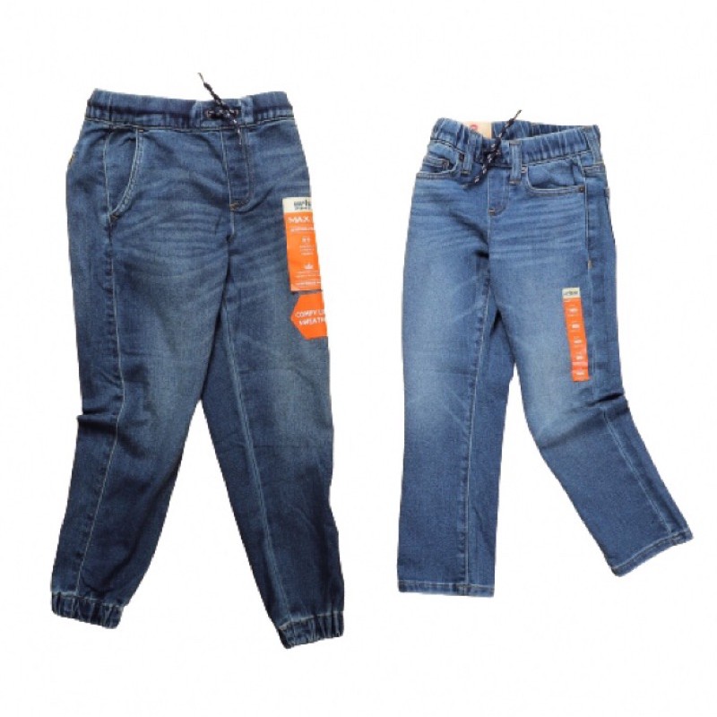 Quần Jeans Dài Lưng Thun Bé Trai 4 đến 14 tuổi