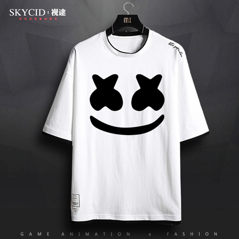 Áo Thun Tay Ngắn In Hình Dj Marshmello Độc Đáo