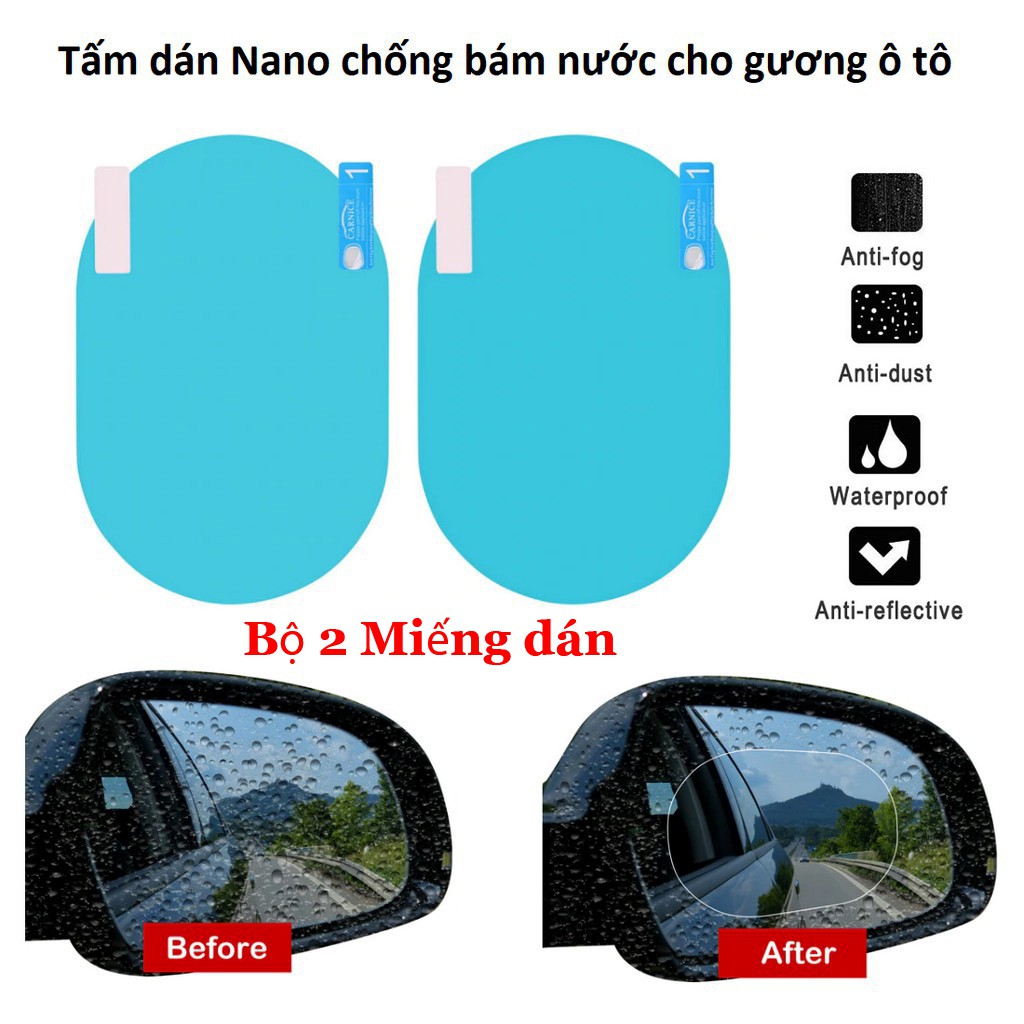 Miếng dán nano chống bám nước cho gương ô tô | WebRaoVat - webraovat.net.vn