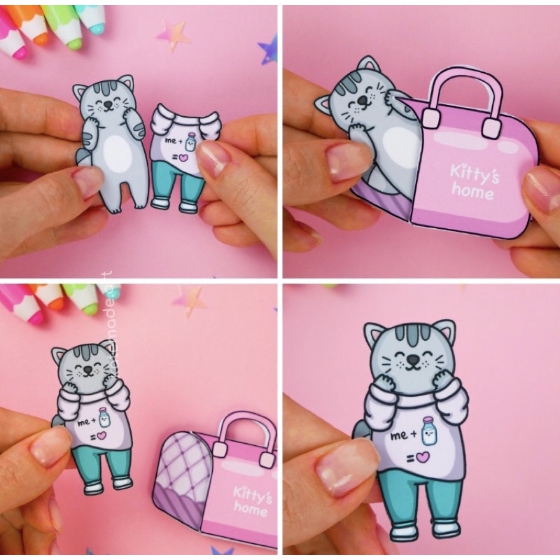 NGÔI NHÀ BÚP BÊ GIẤY KITTY