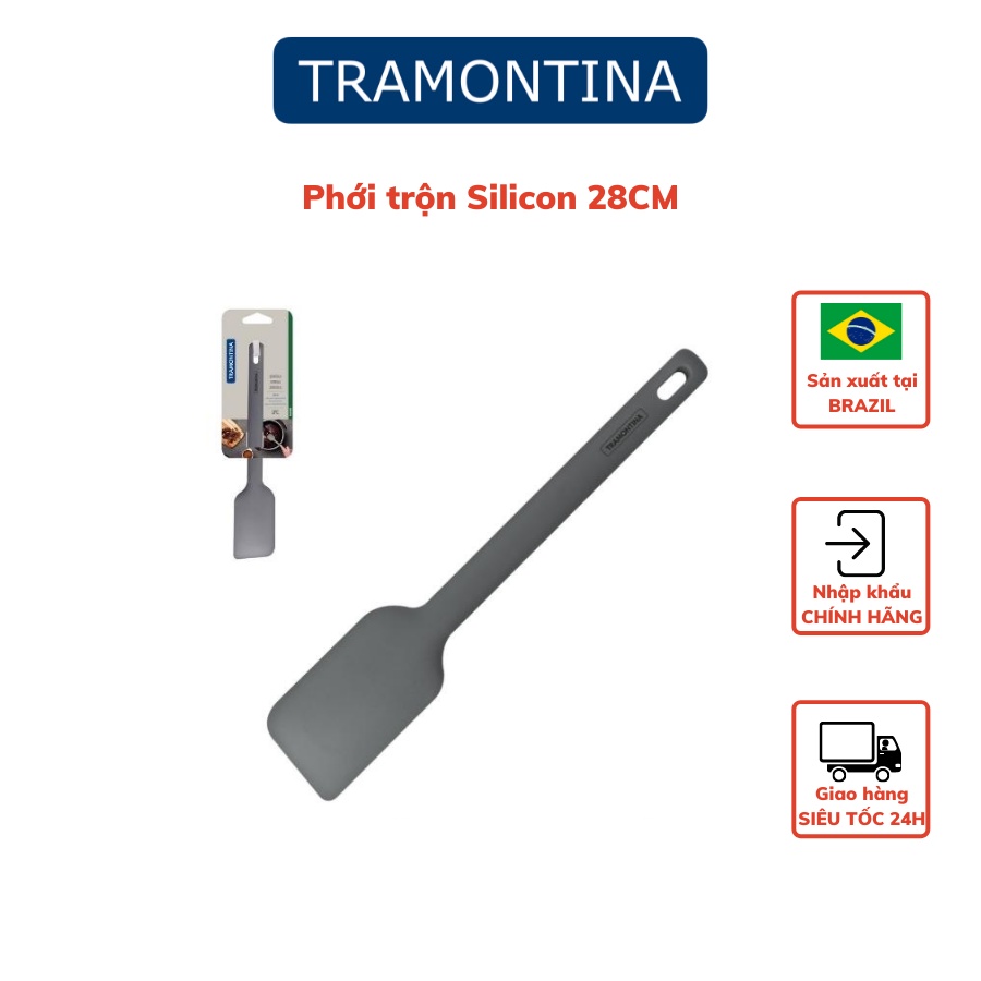 Phới trộn Silicon Tramontina MOLDE 28cm cao cấp chịu nhiệt nhâp khẩu chính hãng Brazil