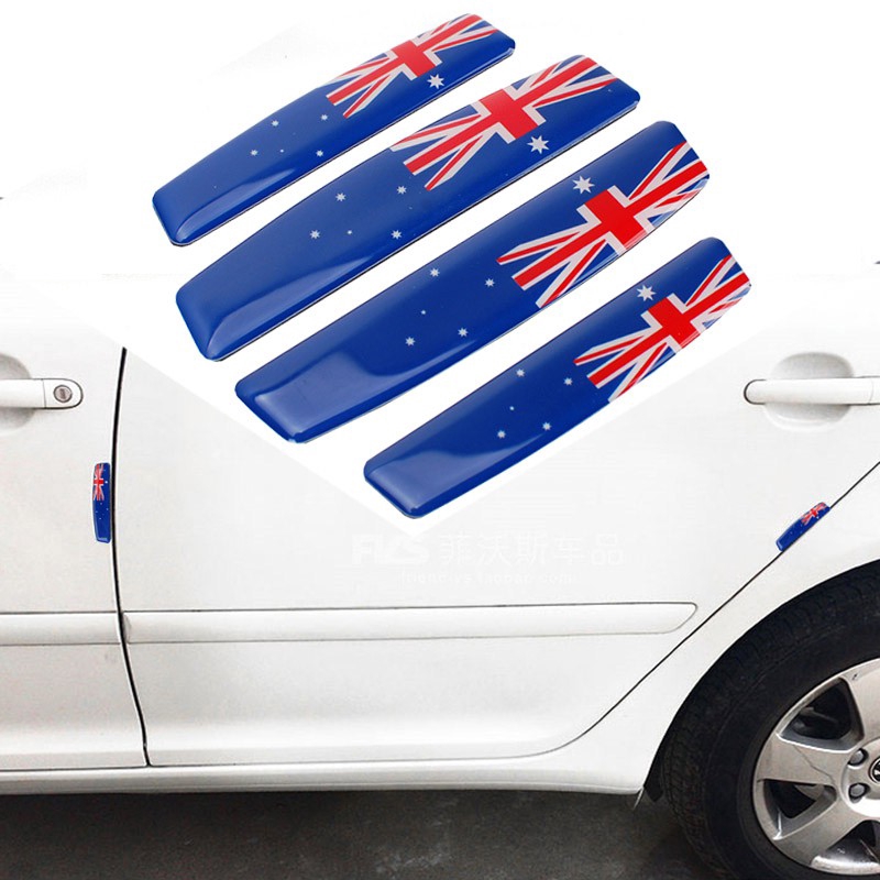 Miếng dán hình lá cờ quốc gia chống trầy/ trang trí cho xe hơi