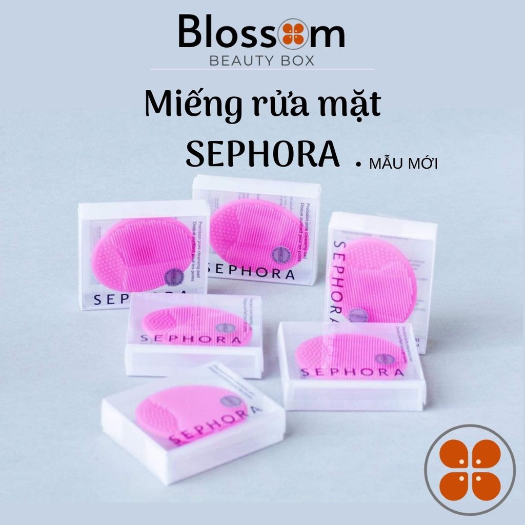 Miếng pad silicone rửa mặt Sephora mẫu mới đủ BILL