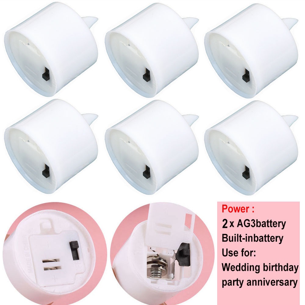 1 Đèn LED Nến Nhiều Màu Trang Trí Tiệc Cưới/Nội Thất Nhà