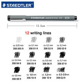 Bút Vẽ Kỹ Thuật Staedtler 30808 Màu Đen (Bút Dạ Kim Số)