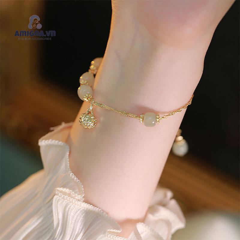 ✨✨Vòng Tay Mặt Chuông Vàng Phong Cách Dân Tộc Niche Quà Tặng Đặc Biệt