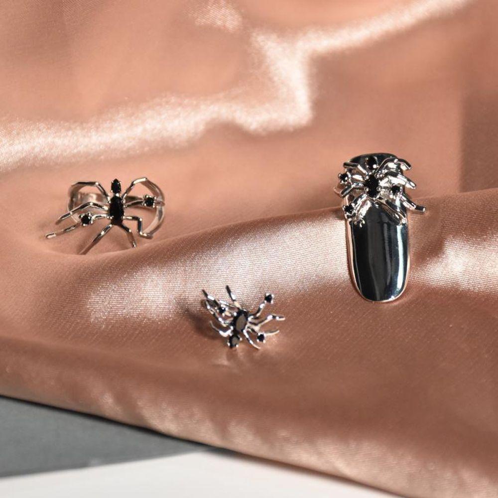 Nhẫn Hở Họa Tiết Nhện Phong Cách Punk Cá Tính Cho Nam Và Nữ