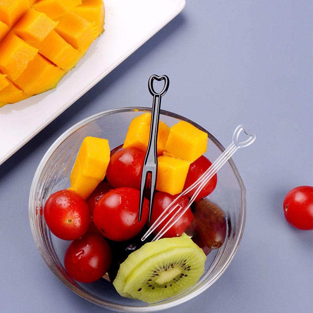 100 Nĩa Ăn Trái Cây Dùng Một Lần Trong Suốt Tiện Lợi