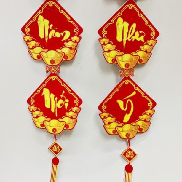 Chữ dán CHÚC MỪNG NĂM MỚI bằng mouse dẻo dài 105cm trang trí tết Dài 110cm