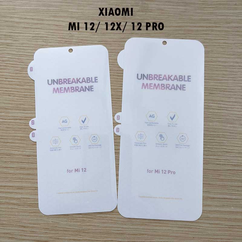 Miếng dán dẻo PPF Xiaomi Mi 12/ 12X/ 12 Pro chống xước màn hình