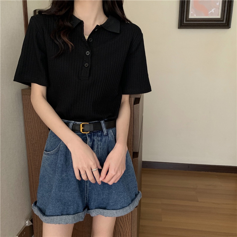  Xiaozhainv Áo Polo Ngắn Tay Phong Cách Hàn Quốc Dành Cho Nữ | BigBuy360 - bigbuy360.vn