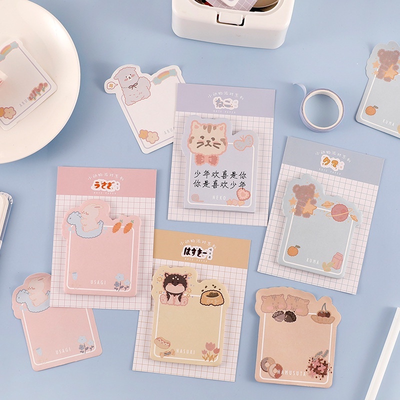 Giấy ghi chú hình động vật dễ thương tiện dụng