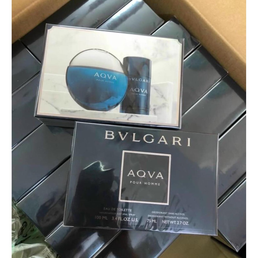 Gift Set nước hoa nam Bvlgari Aqva Pour Homme 2pcs | Thế Giới Skin Care