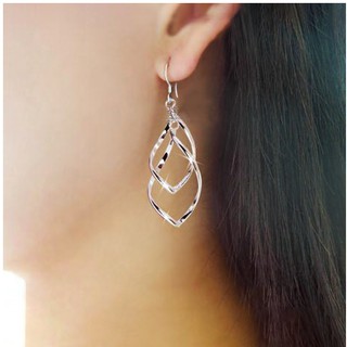 Khuyên tai dạng xoắc 2 tầng