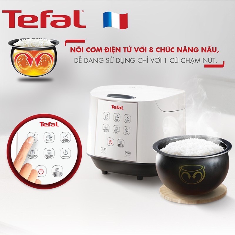 Nồi cơm điện tử Tefal RK732168 1.8L 750W