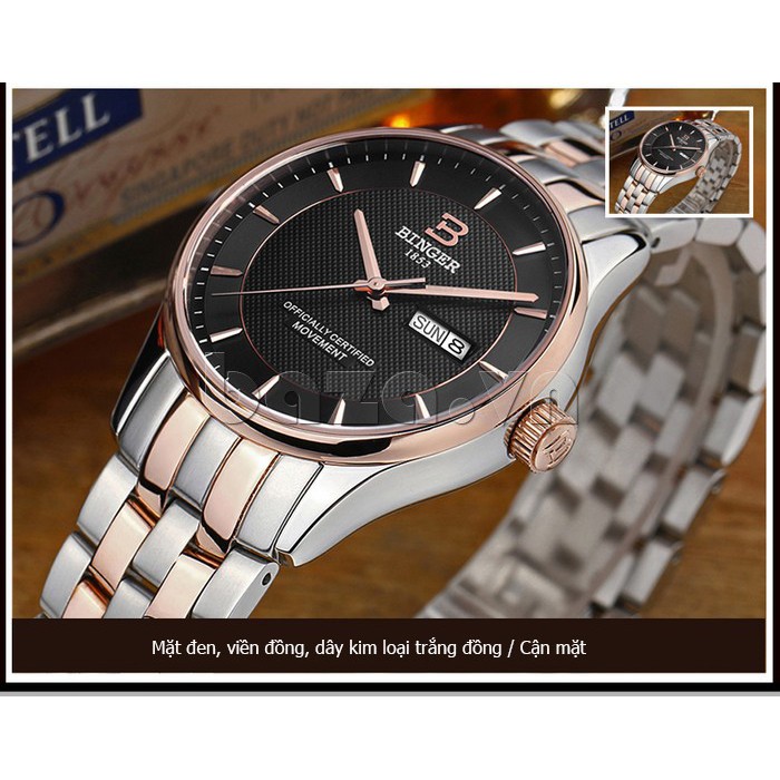 Đồng hồ nam máy cơ automatic Dress Watch Binger