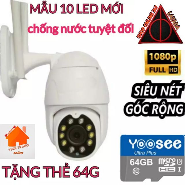 CAMERA NGOÀI TRỜI YOOSEE - PTZ 10 LED MẪU MỚI - TẶNG THẺ 32G - FULL HD 1080 - XOẠY 360 - CHÔNG NƯỚC TUYỆT ĐỐI | BigBuy360 - bigbuy360.vn