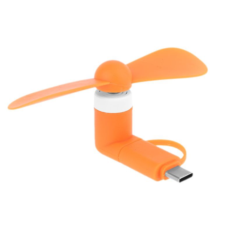 [yxa] Universal Cellphone Type C Micro USB OTG Mini Fan Cooler Mute Fan for Mobile Phone Tablet Type C Powerbank Charger