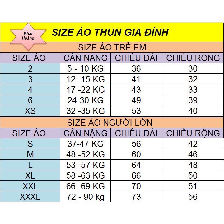 Áo thun gia đình 3-4 người du lịch đi biển cotton co giản 4 chiều thoải mái