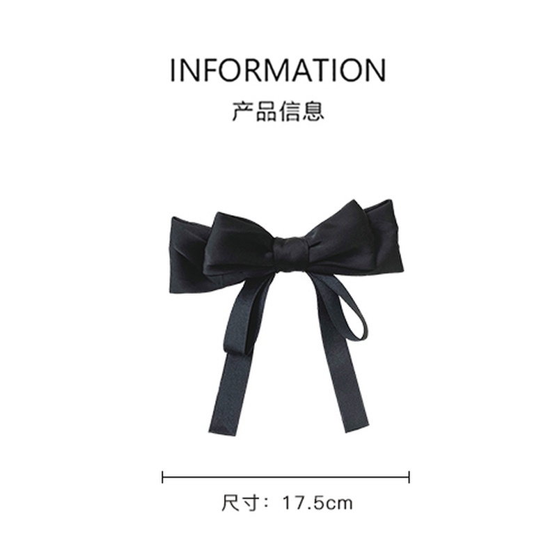 Kẹp Tóc Hình Nơ Màu Đen Phong Cách Hàn Quốc Dễ Thương
