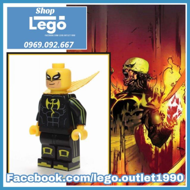 Xếp hình Iron Fist đen Lego Minifigures WM Wm403